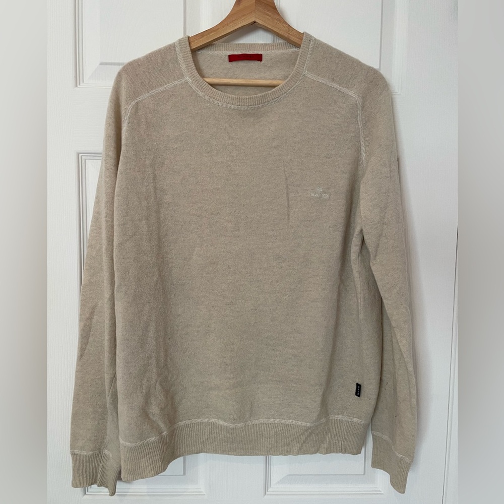 Vintage Beige Sand Wool Sweater Size L